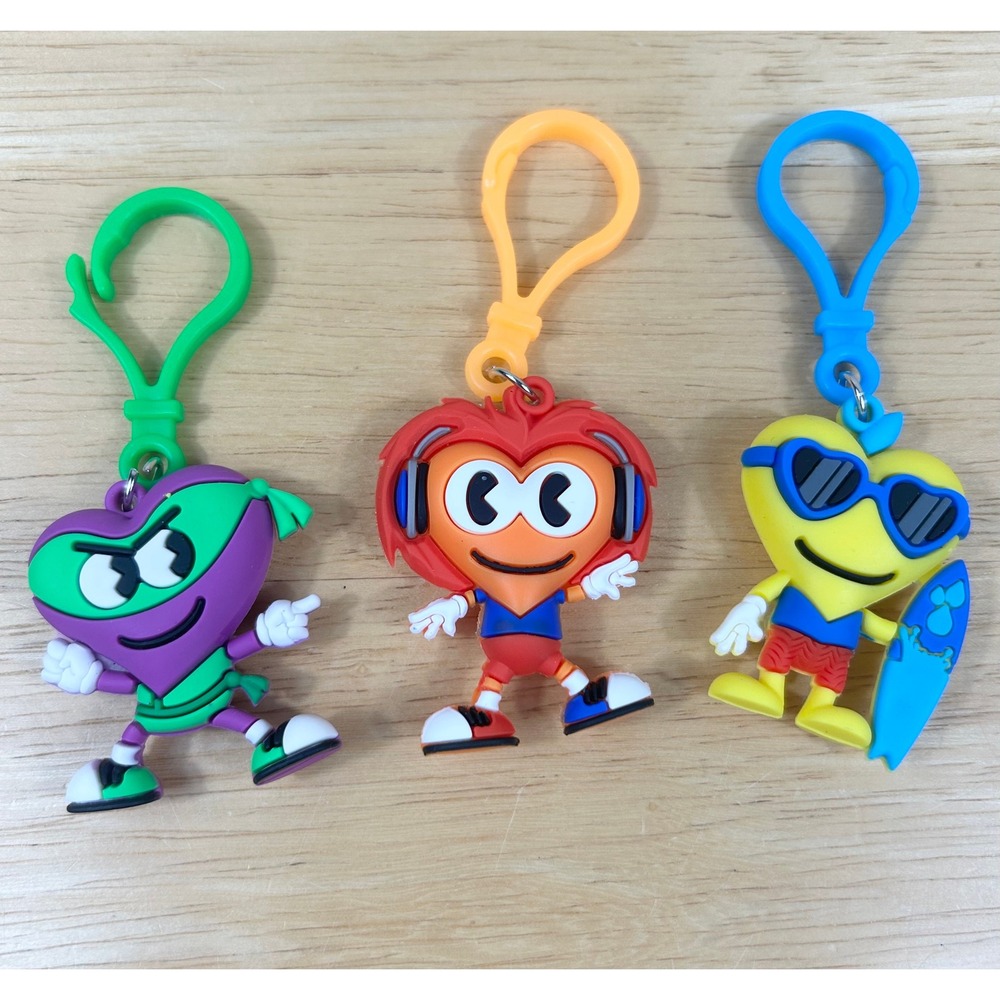 Heart‎ Heroes Keychains AHA Kids Heart Challenge Set/3 Sam Dash Kai 2020-2021